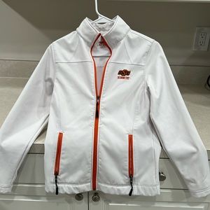 Women’s Oklahoma State, soft shell fleece jacket.